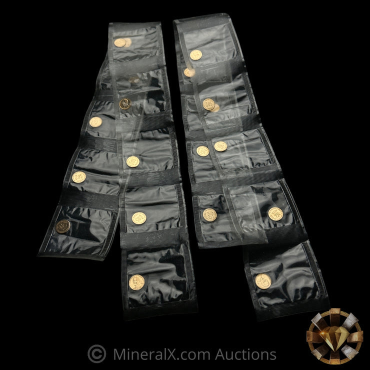 x20 1/20oz 1980 Nicholas L. Deak “Denationalization of Sound Money” Gold Standard Corporation Fractional Vintage Gold Coins in x2 Original Factory Sealed Strips of 10 (1oz Total Pure Gold))