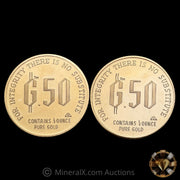 x2 1/2oz 1979 Proof Gold Standard Corporation “Denationalization of Money” Vintage Gold Coin (1oz Total Pure Gold)