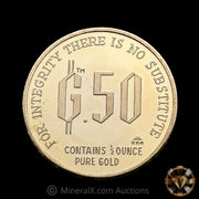 1/2oz 1981 Proof Gold Standard Corporation “Denationalization of Money” Vintage Gold Coin