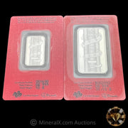 2013 PAMP Lunar Calendar Series Year of The Snake 10g & 1oz Silver Bar Set