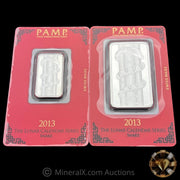 2013 PAMP Lunar Calendar Series Year of The Snake 10g & 1oz Silver Bar Set