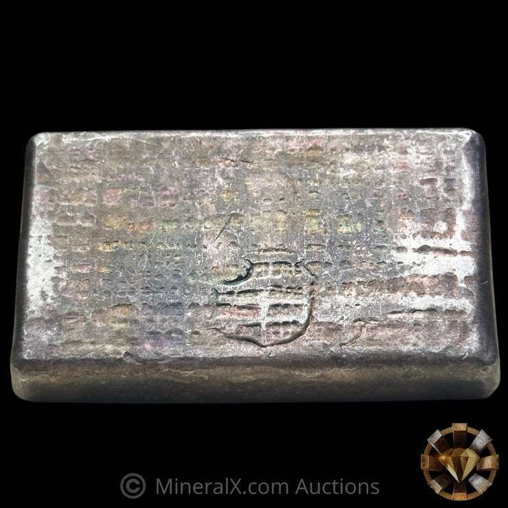 10oz Engelhard Waffle Back Vintage Poured Silver Bar