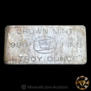 1oz Crown Mint Vintage Silver Art Bar