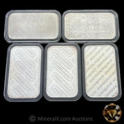 x5 1oz Engelhard Vintage Silver Bar Lot