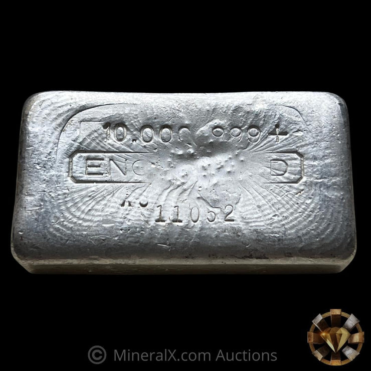 Engelhard Double X-8 Prefix Variety 10oz Vintage Poured Silver Bar