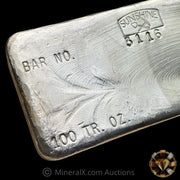 100oz 1984 Sunshine Mining Vintage Poured Silver Bar