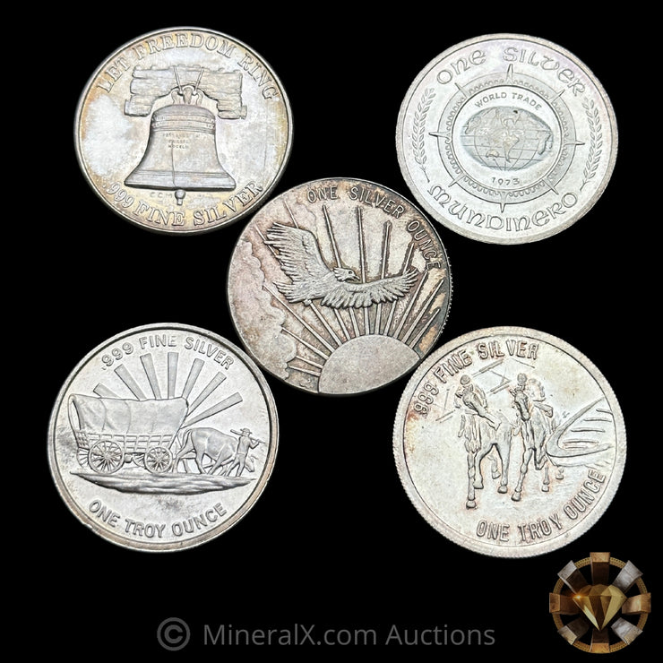 x5 1oz Vintage Silver Coins