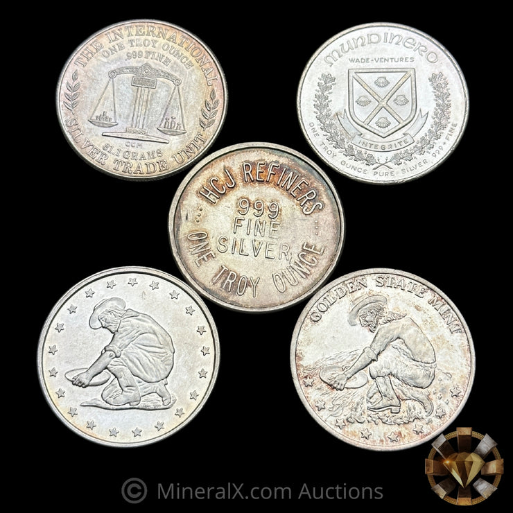 x5 1oz Vintage Silver Coins