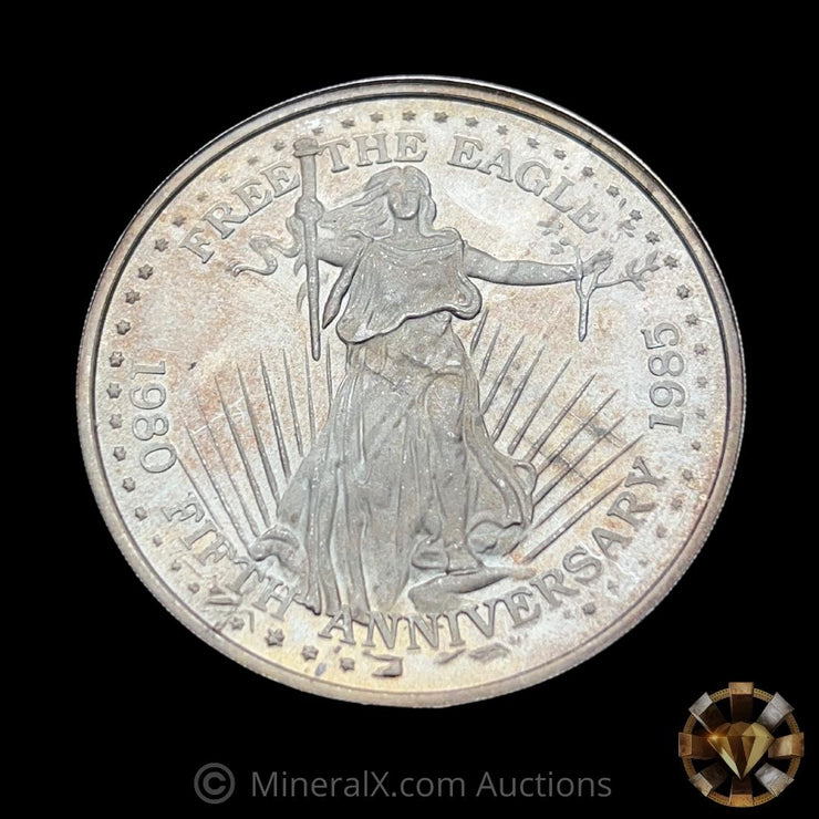 1985 2oz Free The Eagle For A Stronger America Vintage Silver Coin