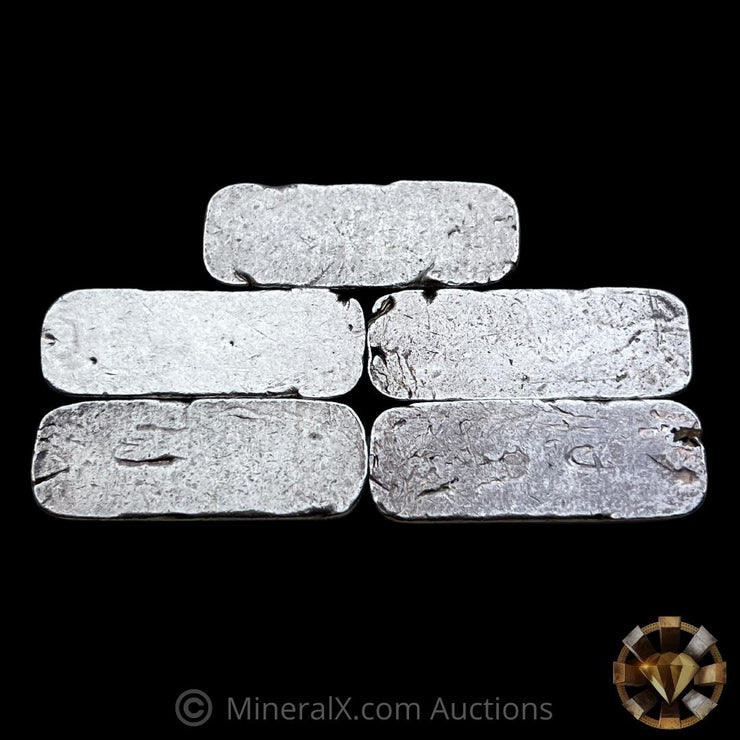 x5 NCM Nevada Coin Market 1oz Vintage Poured Silver Bars