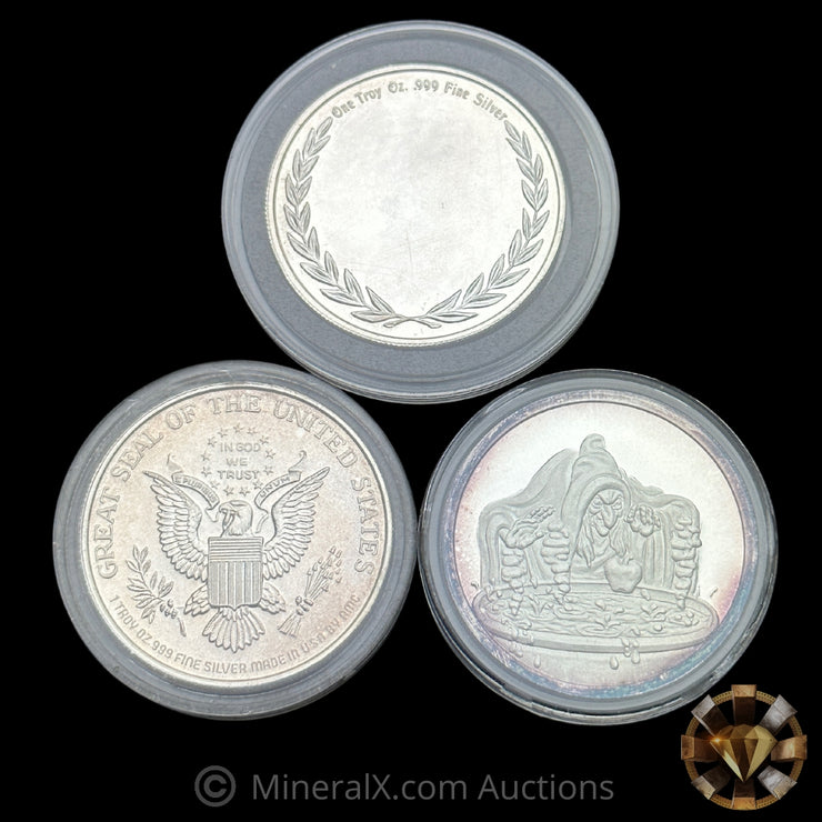 x3 1oz Vintage Silver Coins