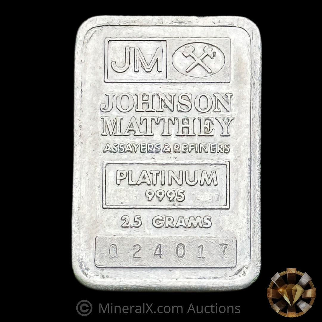 2.5g Johnson Matthey JM Vintage Platinum Bar – MineralX
