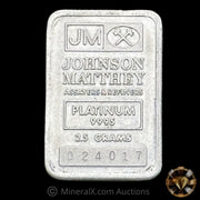 2.5g Johnson Matthey JM Vintage Platinum Bar