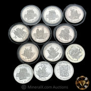 x12 1oz Johnson Matthey JM Freedom Vintage Silver Coins (12oz Total Silver)