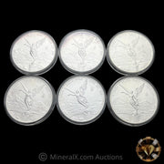 x6 1oz Mexican Libertad 1oz Silver Coins (Mixed Dates 6oz Total)