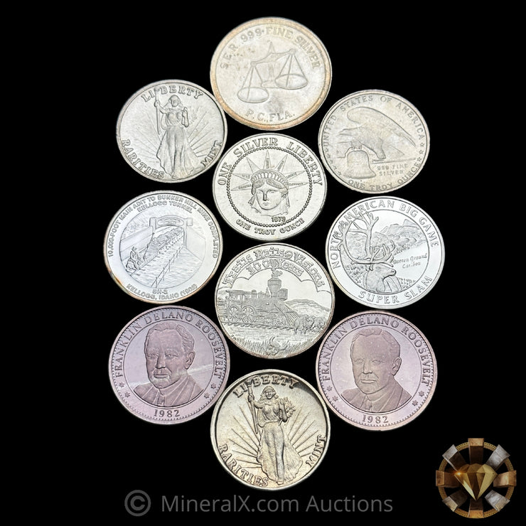 x10 1oz Silver Coin Lot (10oz Total Silver)