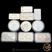x10 1oz Silver Bar & Coin Lot (10oz Total Silver)