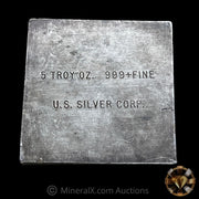 US Silver Corp 5oz Vintage Silver Bar