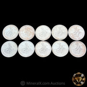 x10 Engelhard Prospector 1/2oz Vintage Silver Coins (5oz Total)