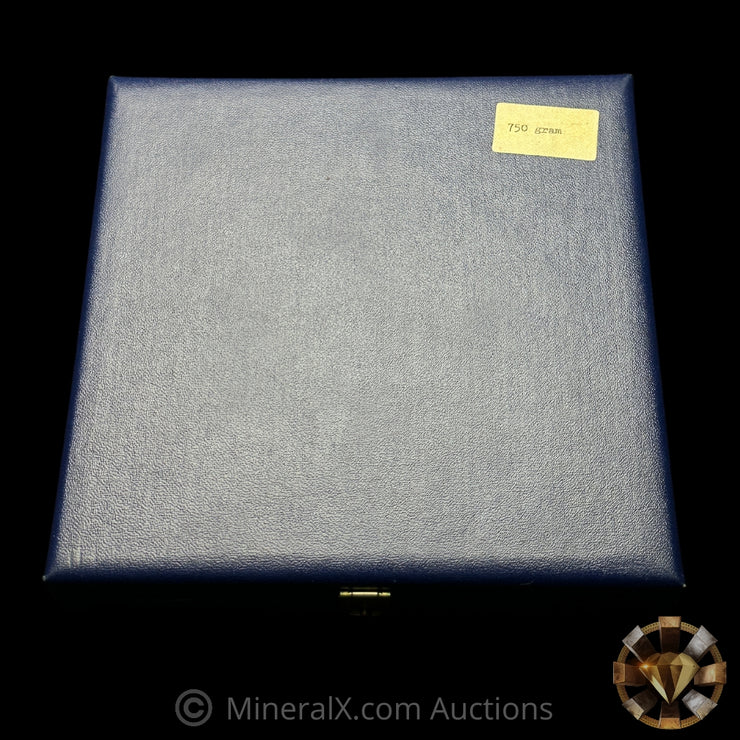 750g Engelhard London Vintage Poured Silver Bar Set with Original Blue Velvet Presentation Box ( 1/2 Kilo & 250g )