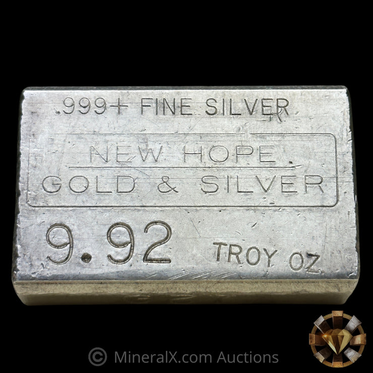 9.92oz New Hope Gold & Silver Vintage Poured Silver Bar