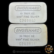 x2 10oz Engelhard Vintage Silver Bars