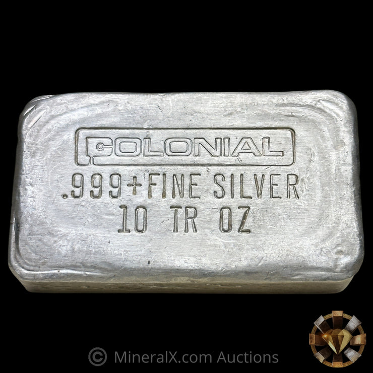 10oz Colonial Vintage Poured Silver Bar
