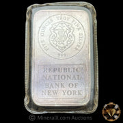 5oz Johnson Matthey JM Republic National Bank RNB Vintage Silver Bar