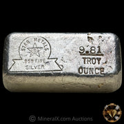 9.81oz Star Metals Vintage Poured Silver Bar