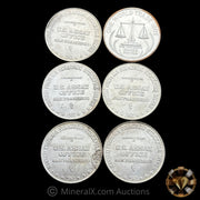 x6 Trade Unit Vintage Silver Coins (6oz Total)
