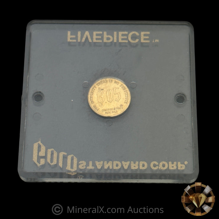 1/20th 1980 Gold Standard Corporation “Internationalization of Sound Money” Vintage Gold Coin w/ Rare Original Acrylic Case