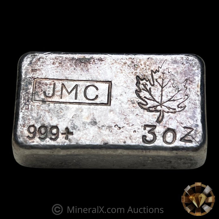 3oz JMC Johnson Matthey Vintage Poured Silver Bar