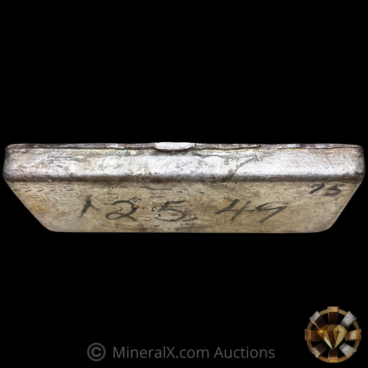 125.49oz Odd Weight Class Authentic United States Assay Office At San Francisco Gov Issued Vintage Poured Silver Assay Bar