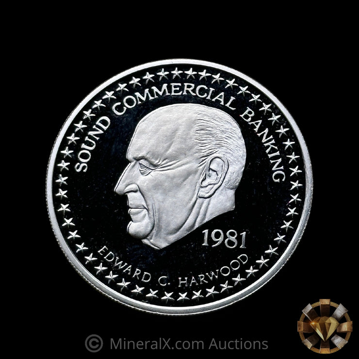 1oz Proof 1981 Gold Standard Corporation "Sound Commercial Banking" Vintage Platinum Coin