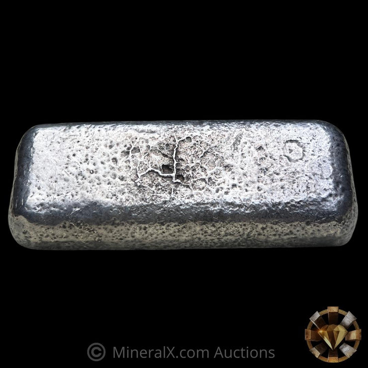 14.5oz Simmons Double Stamp Rotary Error Vintage Poured Silver Bar