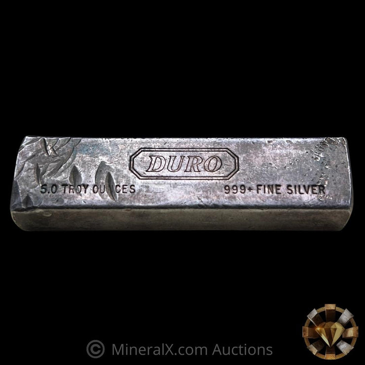 5oz Duro Vintage Extruded Silver Bar