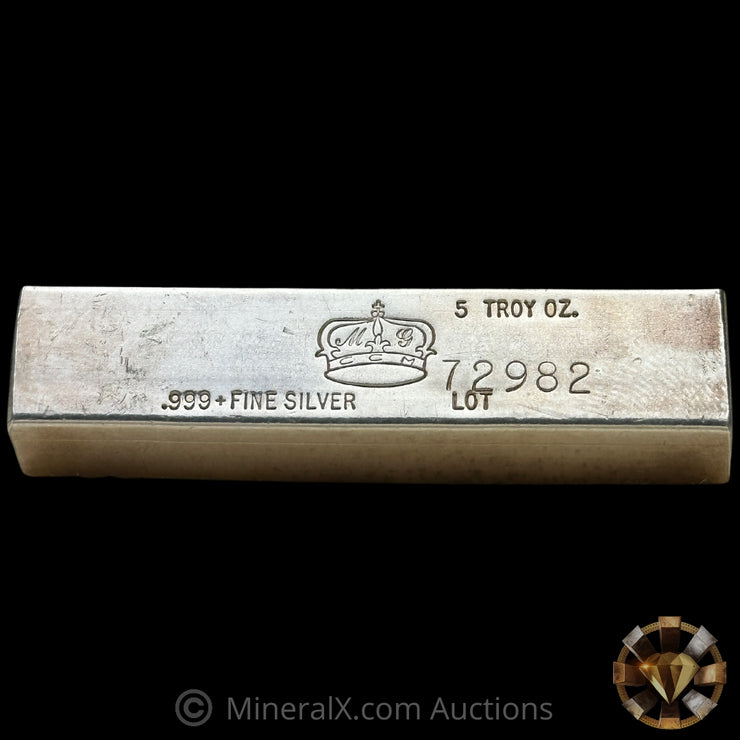 5oz California Crown Mint CCM Vintage Extruded Silver Bar