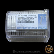 2021 NGC Gem Uncirculated Emergency Production First Day Of Issue Roll Of 20 1oz ASE American Silver Eagles