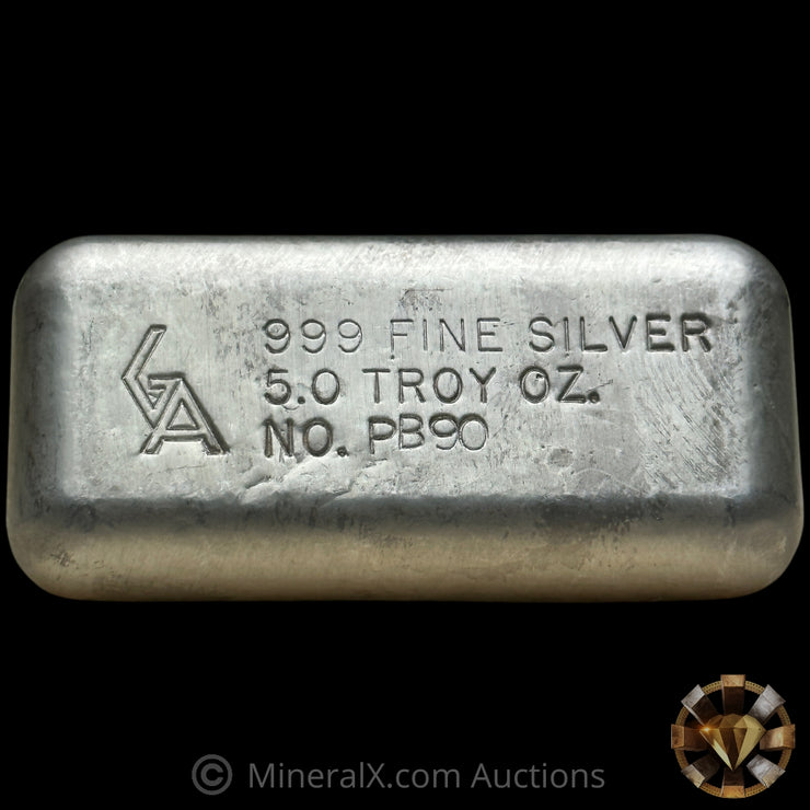 5oz Golden Analytical GA Vintage Silver Bar