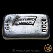 100g Engelhard London Vintage Poured Silver Bar