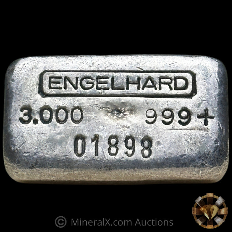 3oz Engelhard Top Hallmark Vintage Silver Bar