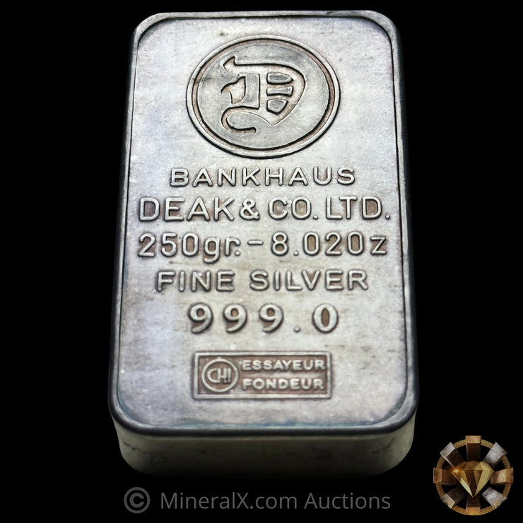 250g 8.02oz Deak & Co LTD Bankhaus Vintage Silver Bar