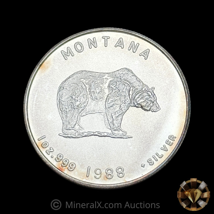 1oz 1988 Montana Minings Second Century Vintage Silver Coin