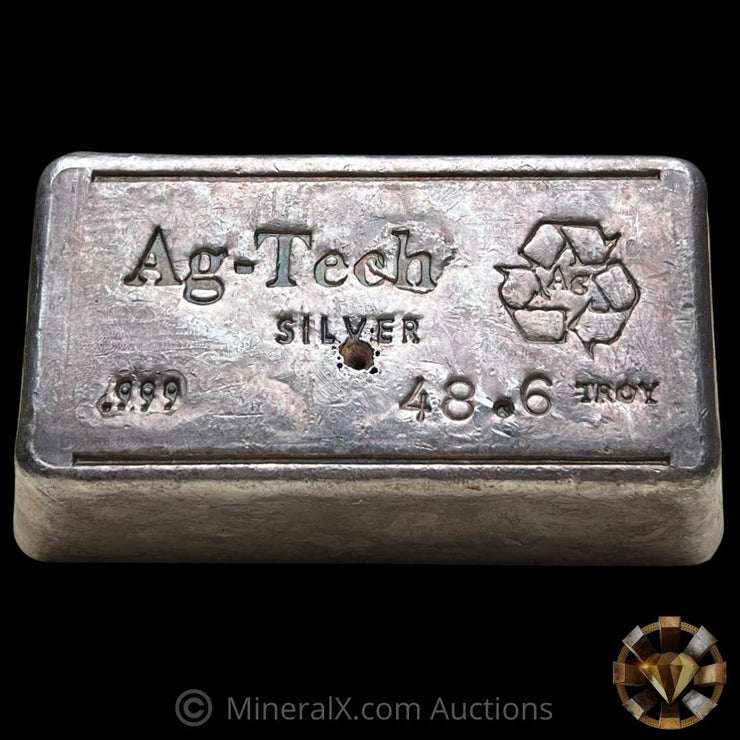 48.6oz AG Tech Vintage Poured Silver Bar