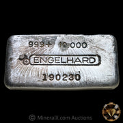 10oz Engelhard Bull Logo Sunburst Vintage Poured Silver Bar