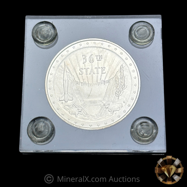 1964 Nevada Centennial Silver Coin In Vintage Capital Plastics Holder