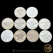 x10 1oz Vintage Silver Coin Lot (10oz Total)