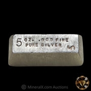 5oz Circle City "Sideways Hallmark" Variety Vintage Poured Silver Bar