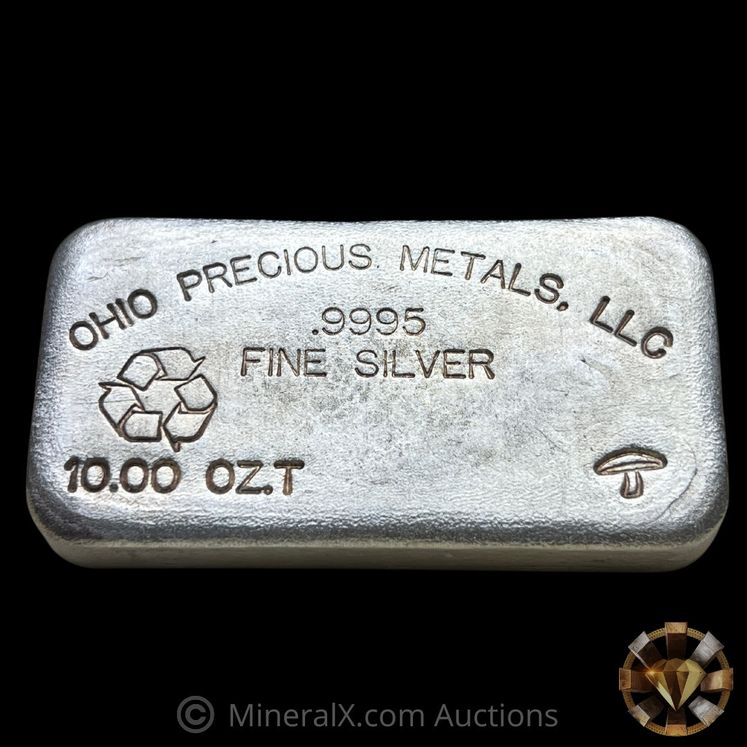10oz Ohio Precious Metals LLC Poured Silver Bar – MineralX