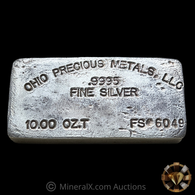 10oz Ohio Precious Metals LLC Poured Silver Bar